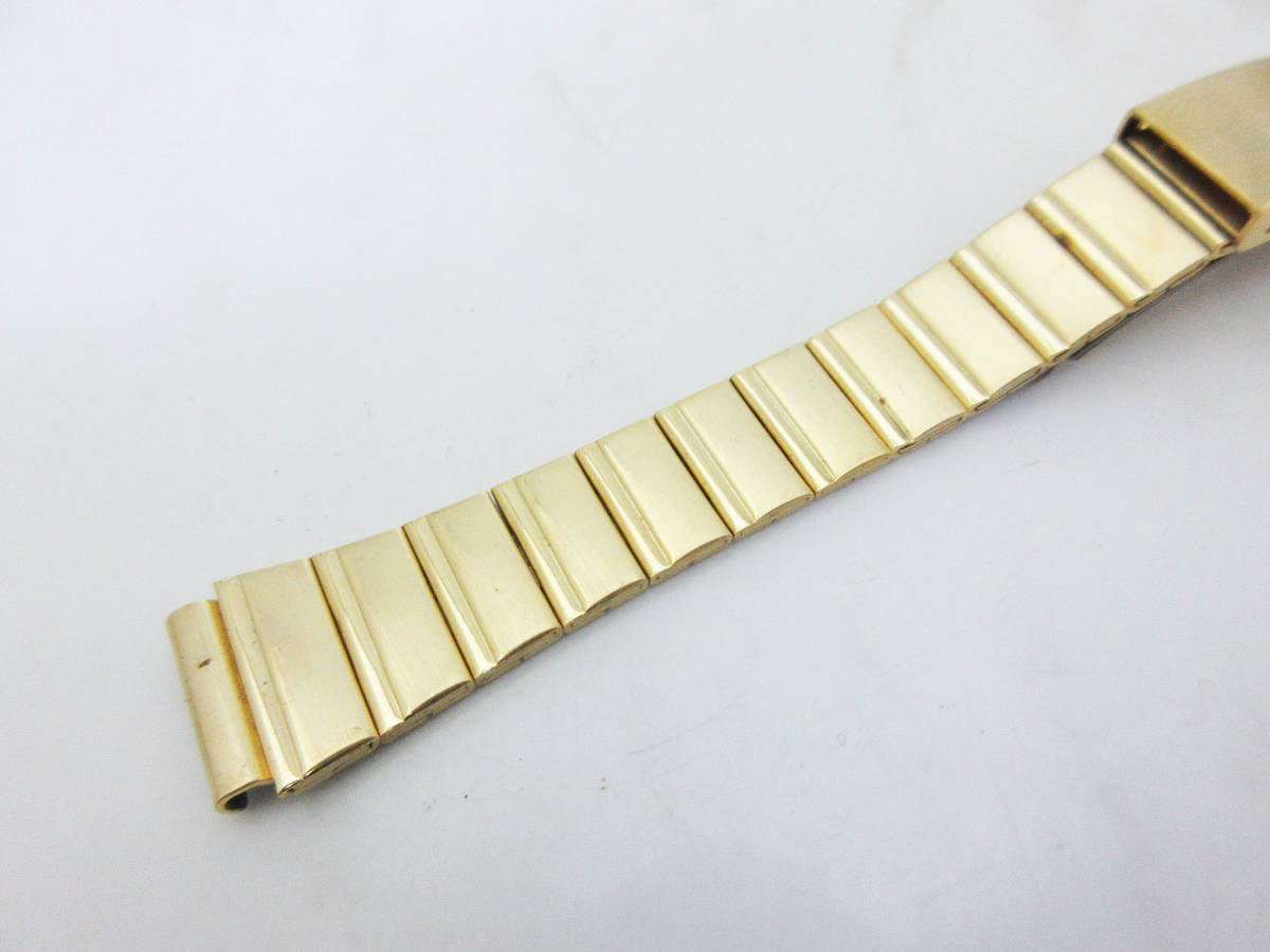 N1740(H)[ arm belt for clock ]Deluxe stainless steel SS* rug width 12mm/ total length approximately 16cm* Gold * change belt / band * unused *