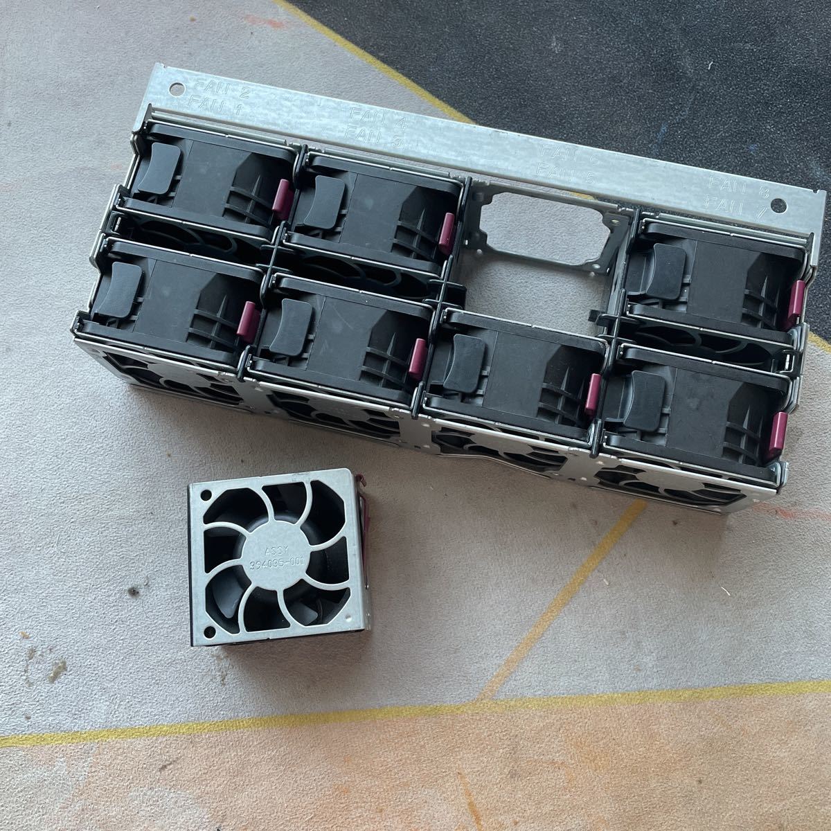 (HP) DC BRUSHLESS AFC0612DE Assy 394035-001 システムファン 8個管一式セット 3