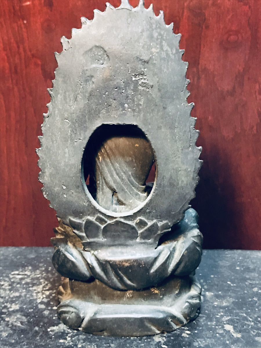 不動明王坐像 真鍮 仏像 江戸時代 仏教美術 置物 骨董品 彫刻 工芸品 古美術