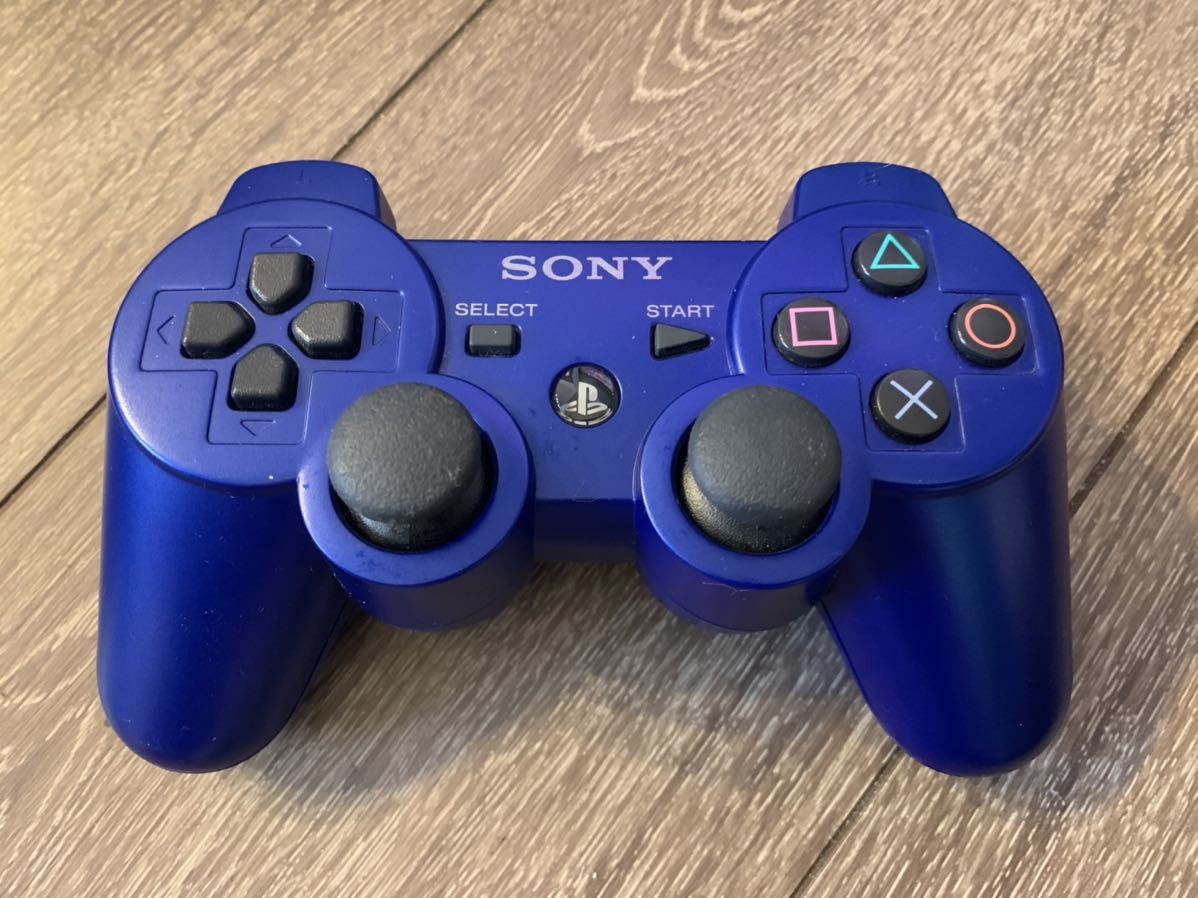 PS3 コントローラー 純正 青 ブルー プレステ3 SONY DUALSHOCK3 デュアルショック3 ワイヤレスコントローラー 純正品