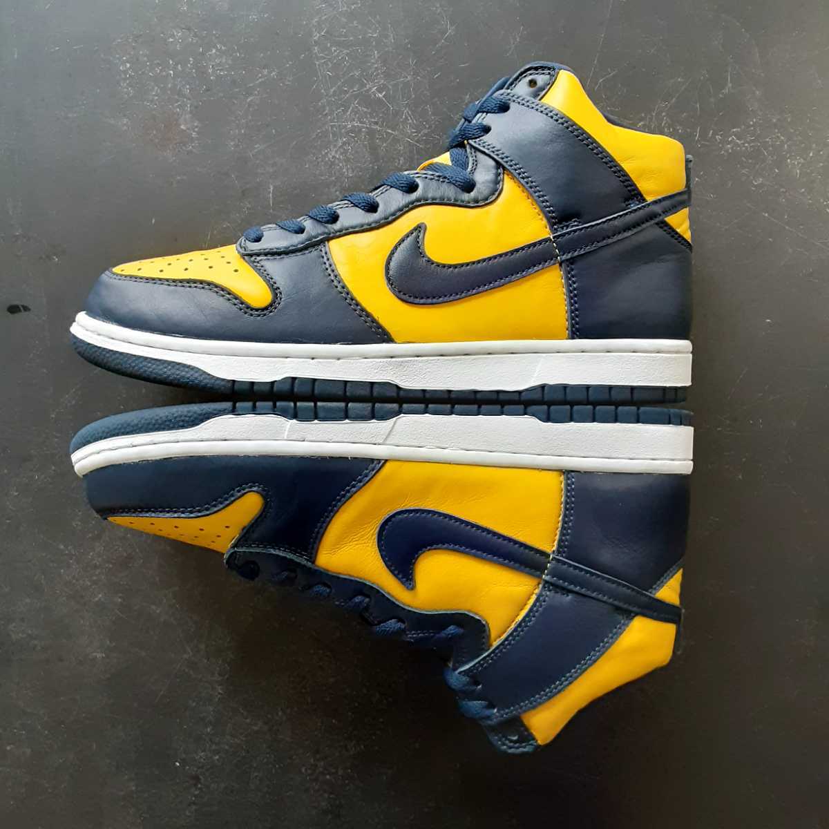 即決送料無料 26.5cm NIKE DUNK HIGH SP CZ8149-700 MICHIGAN NAVY YELLOW ナイキ ダンク ハイカット スペシャル ミシガン 紺黄_画像2