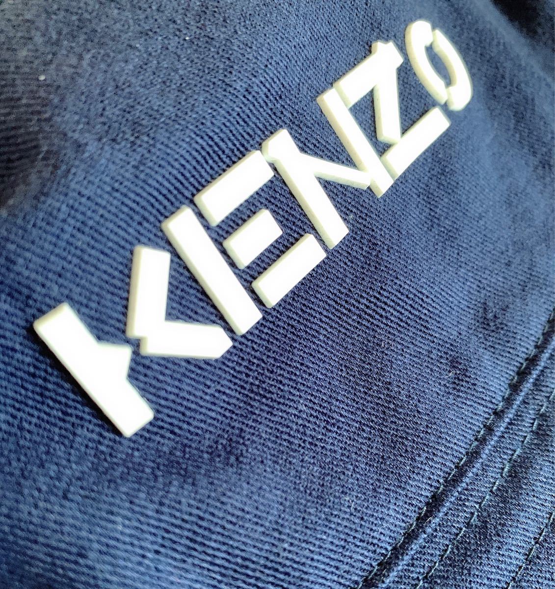 KENZO ロゴバケットハット ネイビー　56センチ