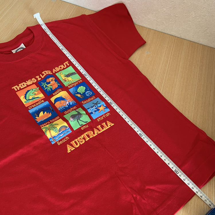 未使用 Tシャツ 赤 レッド系 100% cotton 綿 オーストラリア サイズ12 キッズ_画像7