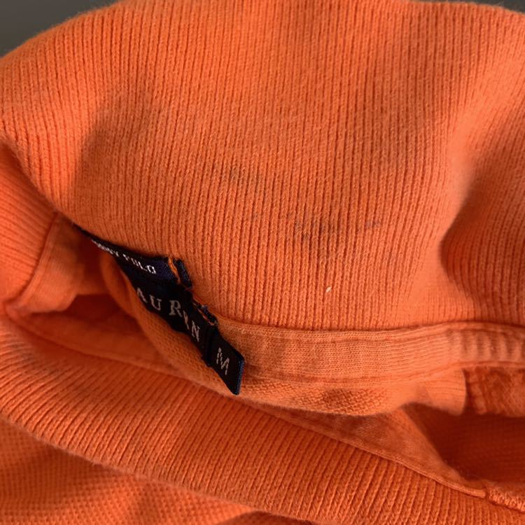  Ralph Lauren POLO RALPH LAUREN short sleeves shirt polo-shirt Logo embroidery orange series size M cotton 100% tops THE SKINNY POLO