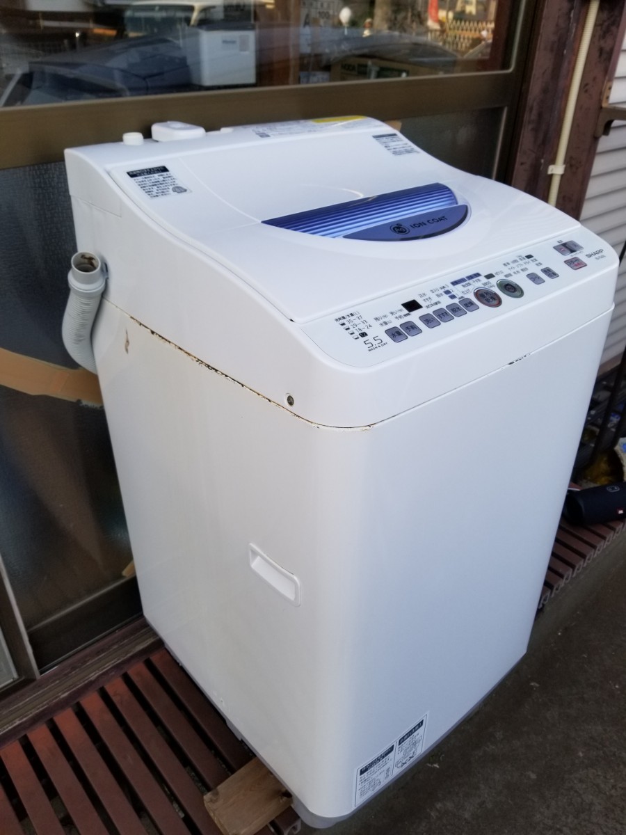 SHARP シャープ 全自動洗濯機 洗濯乾燥機 5.5kg Ag+ ion coating イオンコート　安い　激安　半額以下