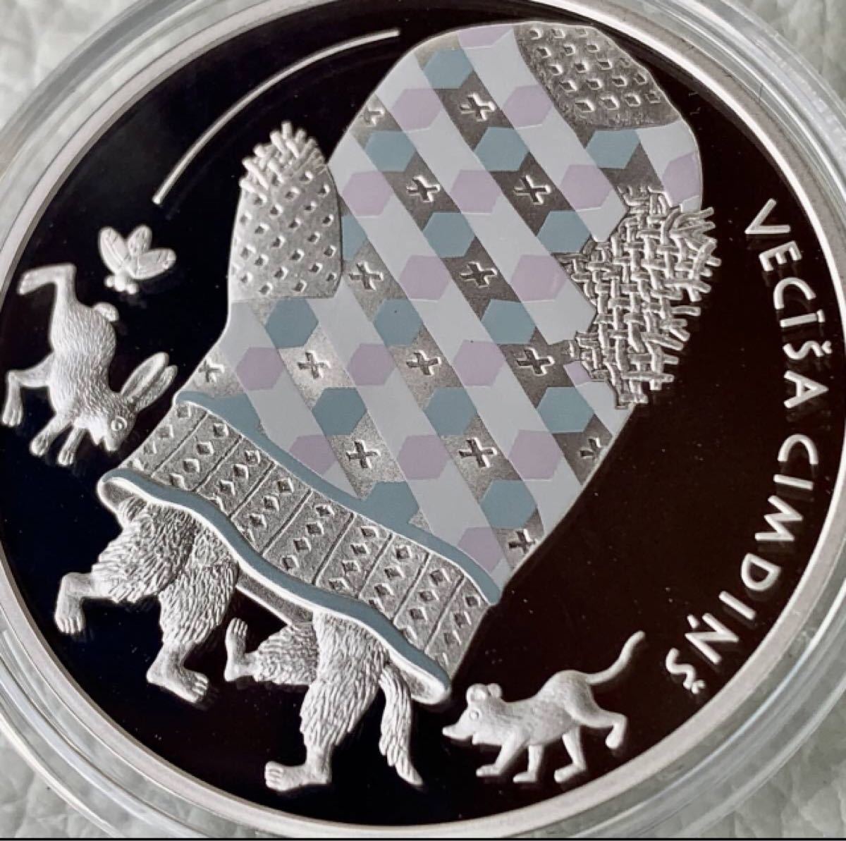 レア★かわいい★2017年 ラトビア共和国 『おとぎ話コイン 』5ユーロ シルバーコイン BOX証明書付属 プルーフ銀貨