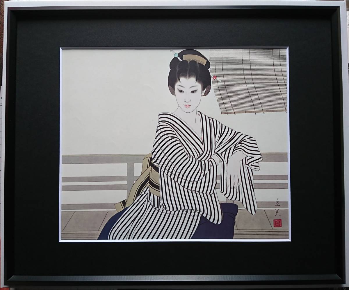 ... beautiful [ mirror lion ], rare * hard-to-find, limitation . version, beauty picture, japanese four season, Edo. ., summer,......, new goods amount .. frame * free shipping 