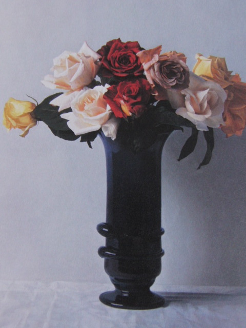野田弘志、「手吹き花瓶にバラ」、希少な画集より、新品高級額、マット額装付、送料無料_画像1