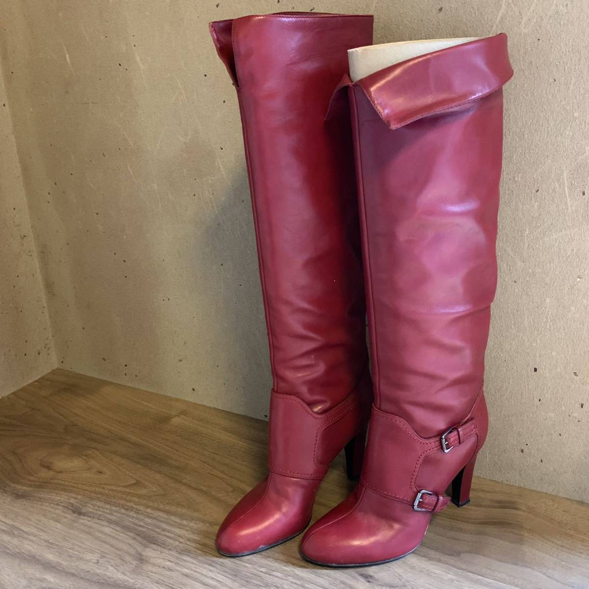 美品 セルジオロッシ ストラップ ロングブーツ 37 24cm | www.vast.eco