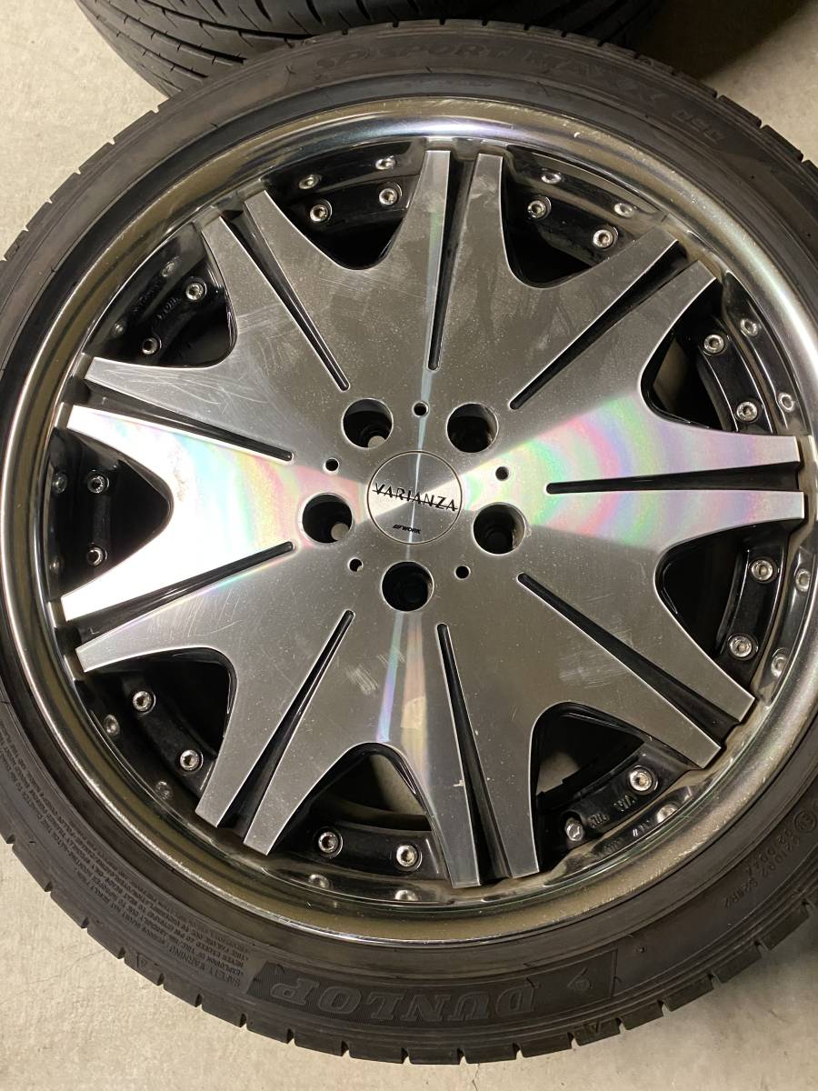 クラウンなど WORK VARIANZA DUNLOP 235/40R19 4本 18年