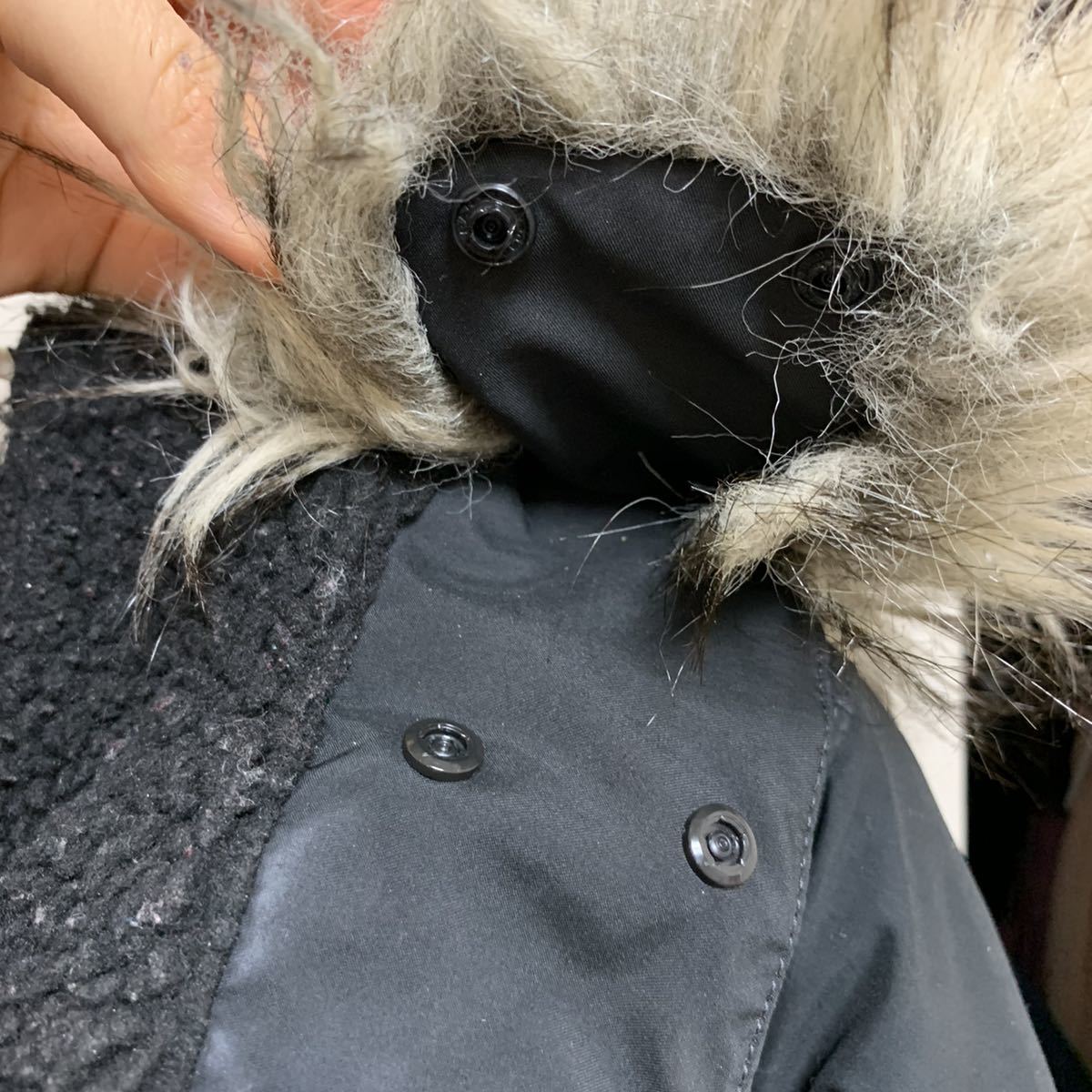 ユニクロ　ダウンコート　ブラック　黒　モッズコート ダウン DOWN COAT MODS