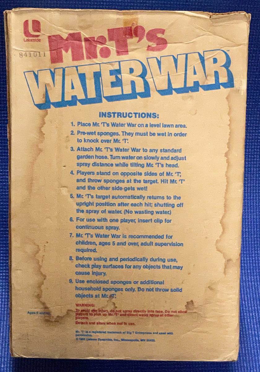 激レア 当時物 特攻野郎Aチーム Mr.T ミスターT WATER WAR 激レア 当時物 特攻野郎Aチーム Mr.T ミスターT WATER WAR