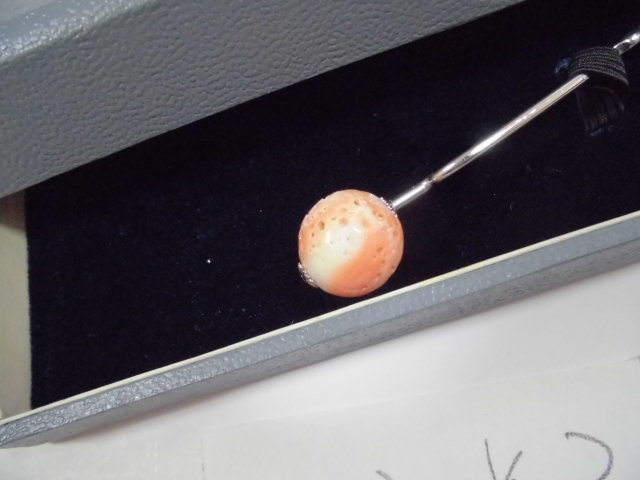 book@.. coral pink . white. bokashi. sphere .| earth . large ... shop made | unused 