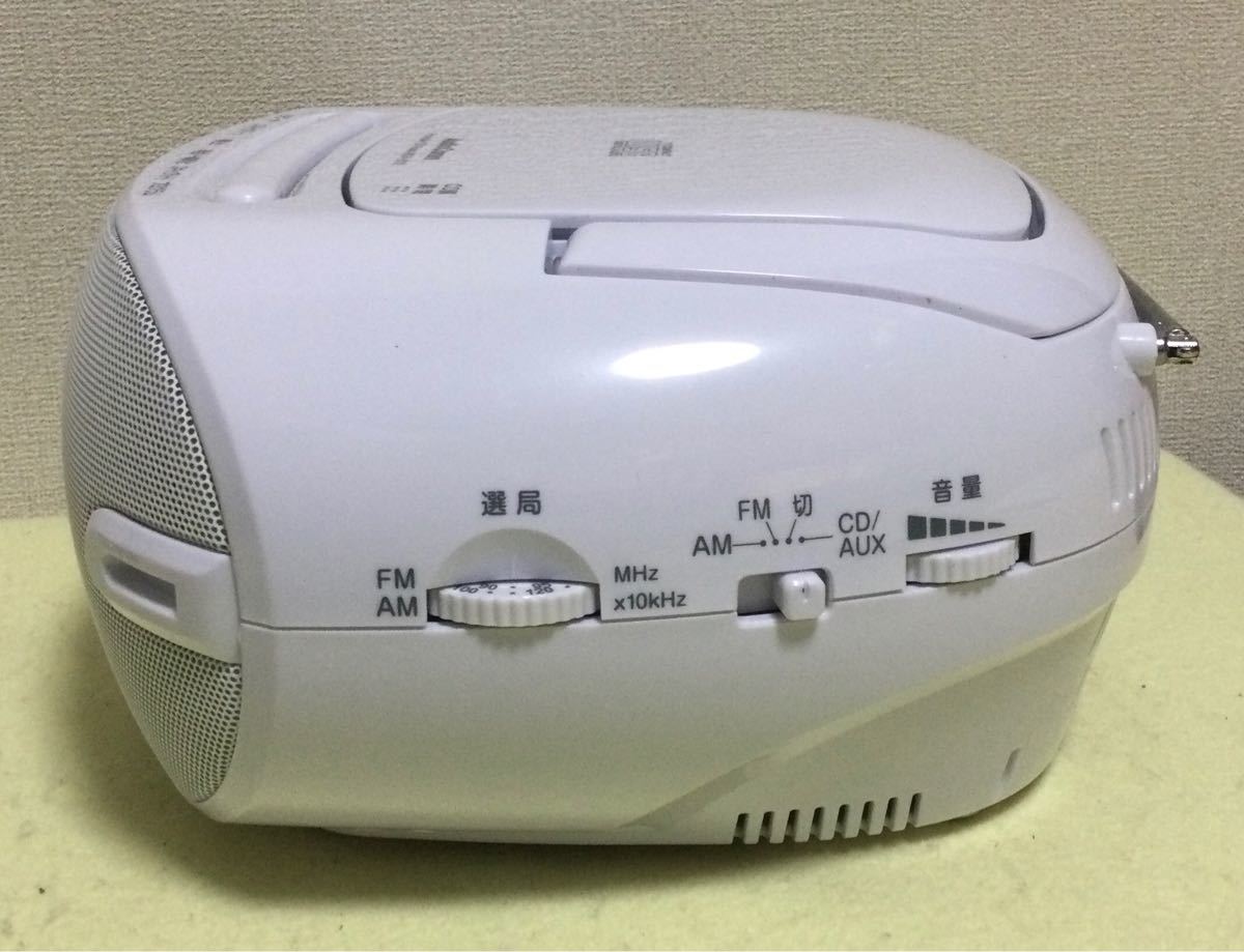 ◆中古美品◆オーム電機／OHM／CDラジオ／ワイドFM対応／RCR-871Z／白