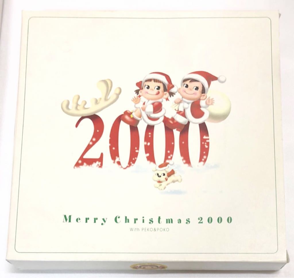 [ 2000 year Peko-chan Christmas plate ]. plate limitation not for sale Fujiya Novelty hard-to-find goods unused goods Vintage plate cake plate 