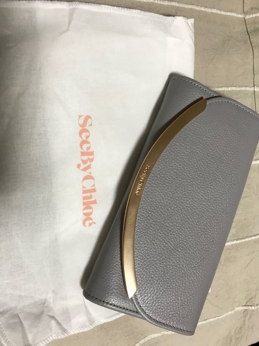 SEE BY CHLOE 黒 長財布 二つ折り 新品未使用 シーバイクロエ-