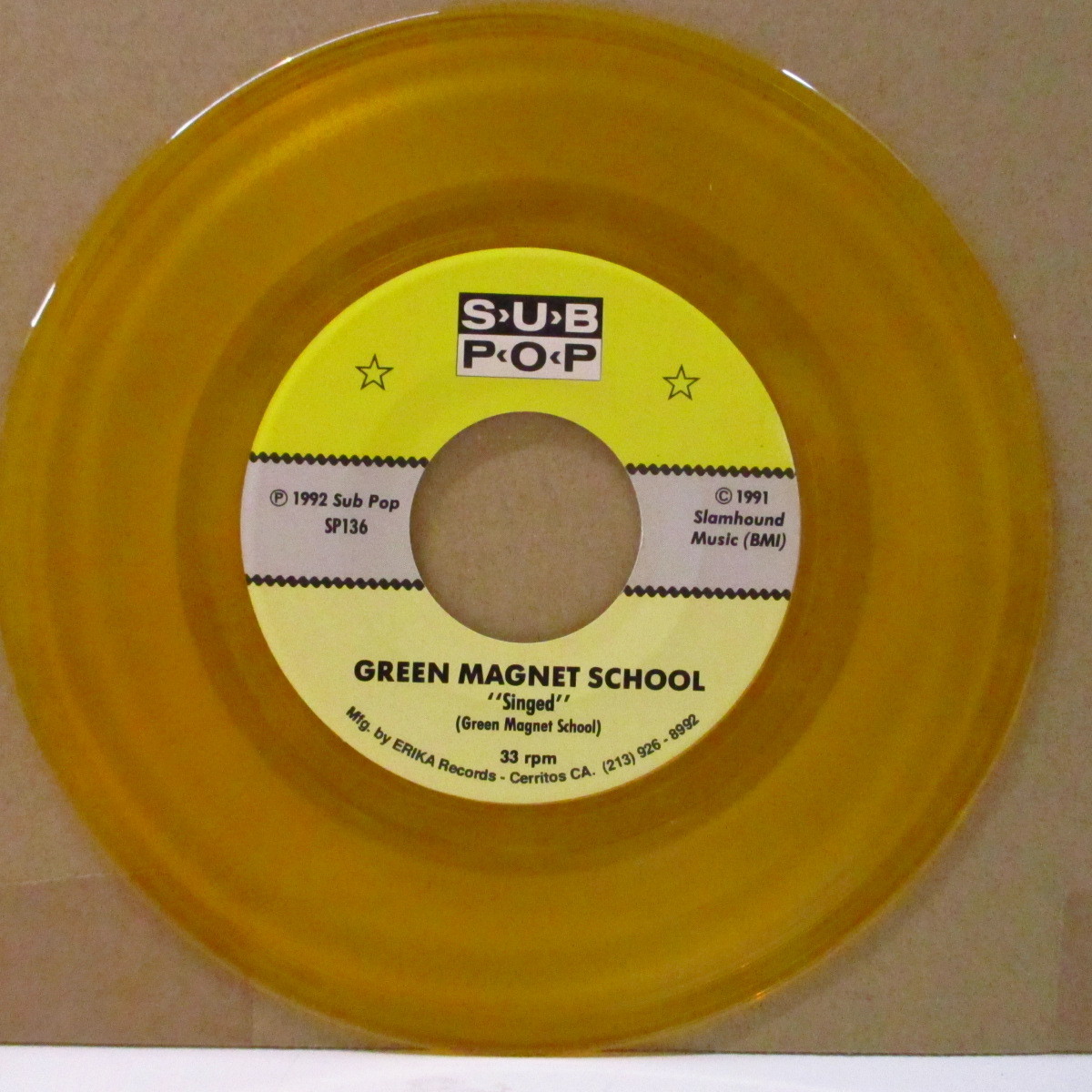 GREEN MAGNET SCHOOL-Signed / Slipper (US Ltd.Yellow Clear Vi_画像3