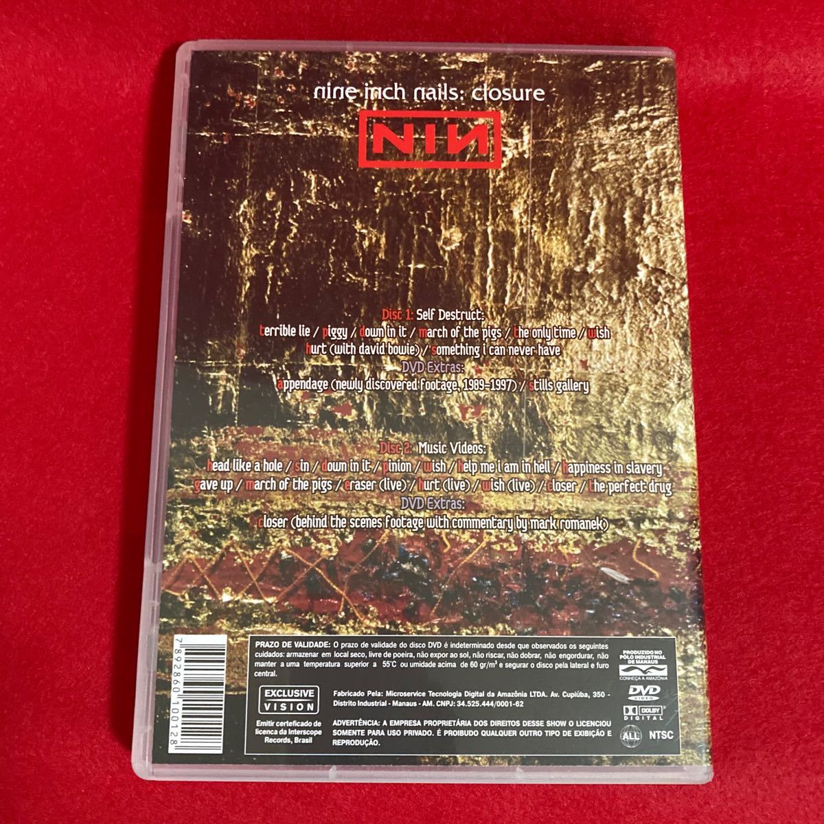 【激レア】Nine Inch Nails/ナイン・インチ・ネイルズ closure DVD