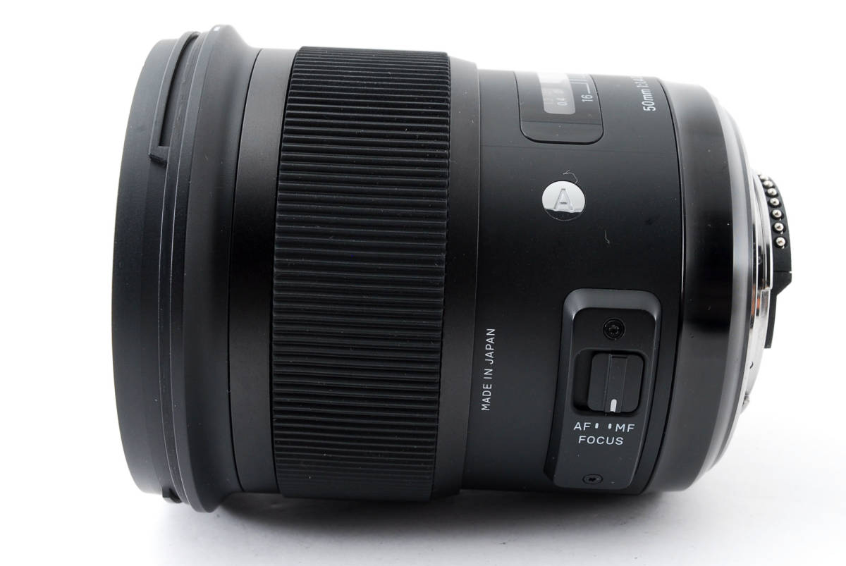 ◆極美品◆SIGMA シグマ 50mm F:1.4 DG HSM Art Nikon Fマウント用 ニコン FX機対応 フルサイズ 元箱付 動作６ヶ月保証_画像6