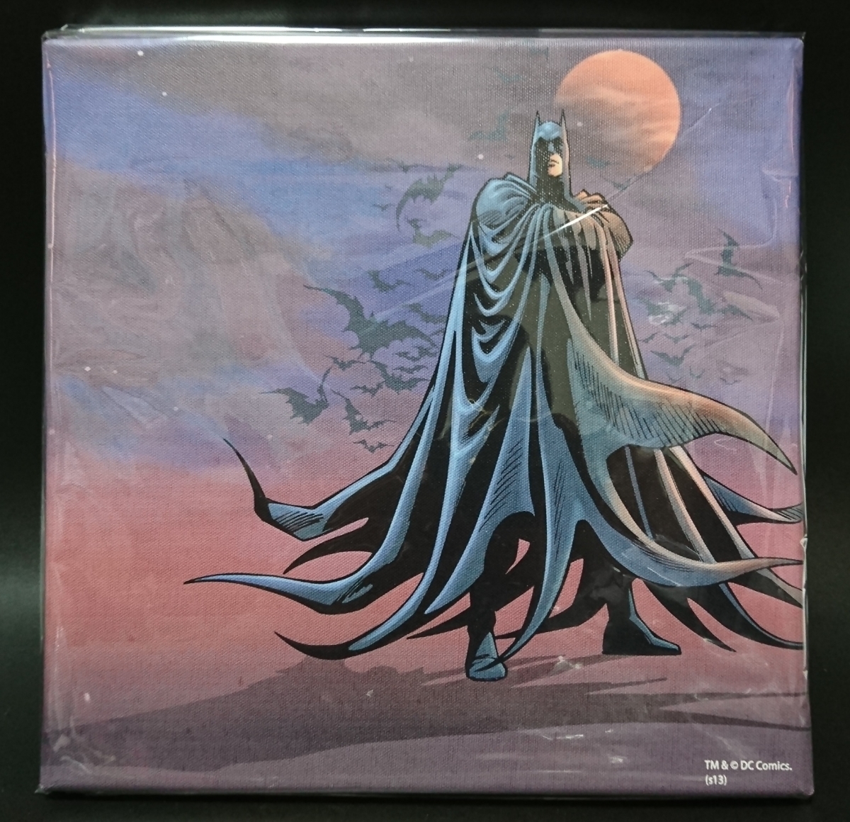 バットマン キャンバスアート 木製フレーム 約30x30cm MARVEL マーベル 絵 雑貨 壁画 新品 貴重 同梱歓迎_画像2
