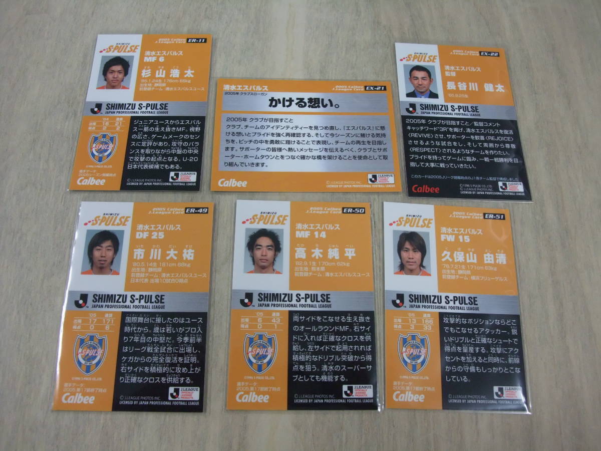 カルビー Jリーグ 2005 清水エスパルス 6枚セット 非売品 交換 限定 ラッキーカード サッカーカード_画像6