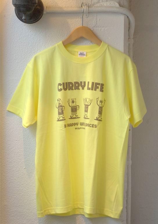 Gym Master ギフト プレゼント ご褒美 Gymmaster ジムマスター Curry Xl Life半袖tee カレースパイス ライトイエロー