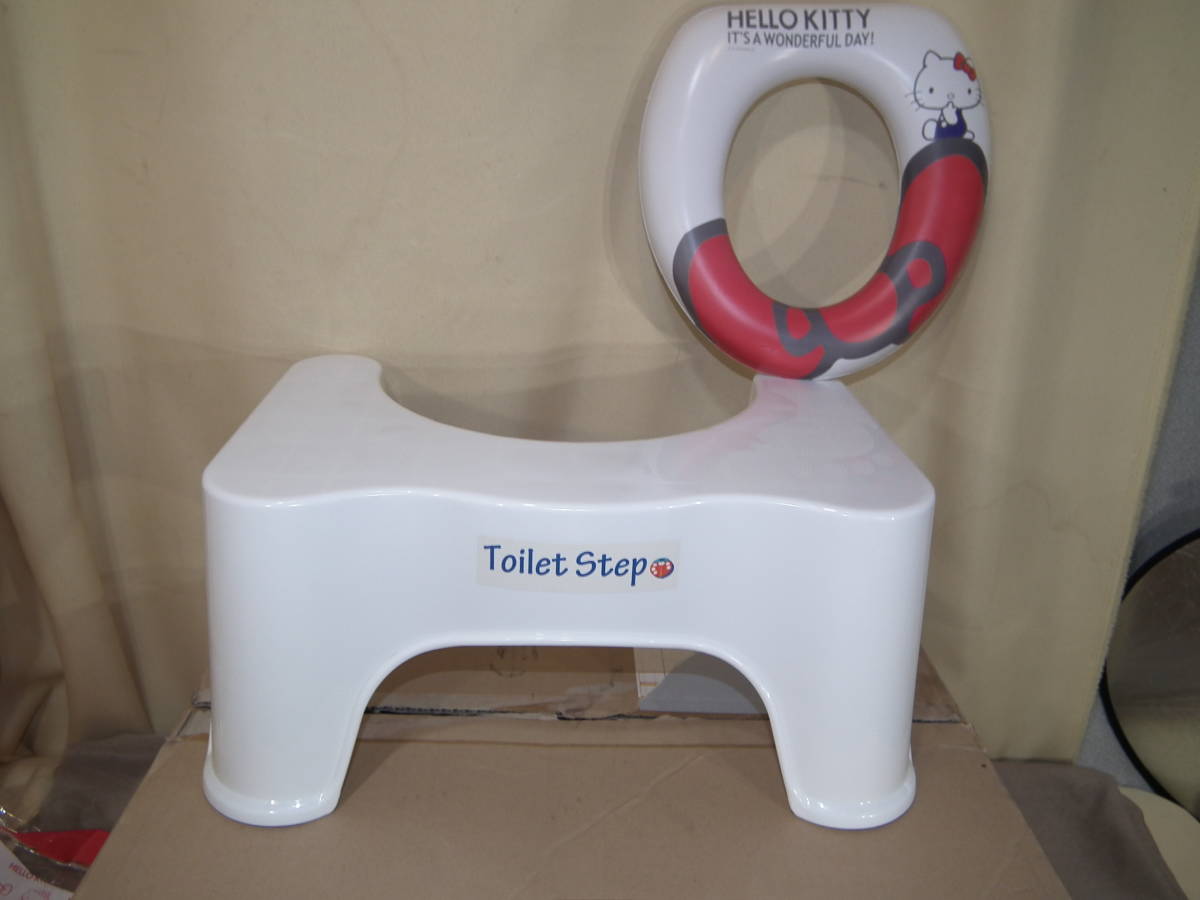  европейский чистка дезинфекция settled ребенок туалет baby туалет поддержка Hello Kitty baby soft сиденье для унитаза сиденье для туалета поддержка подставка для ног б/у прекрасный товар 