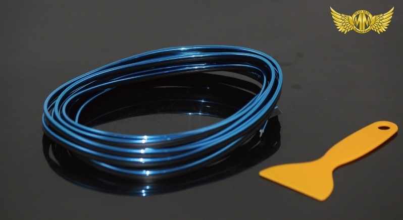  great special price 1 jpy ~ in car dress up custom color molding 4.5M to coil blue [ postage 800 jpy ]