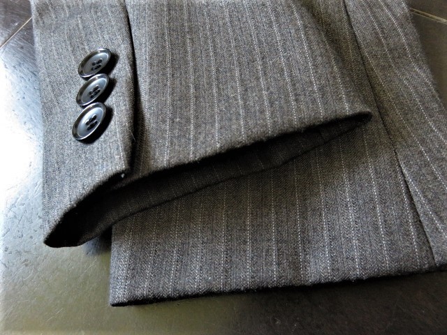 # как новый прекрасное качество прекрасный товар серый полоса костюм 7 номер S s1431