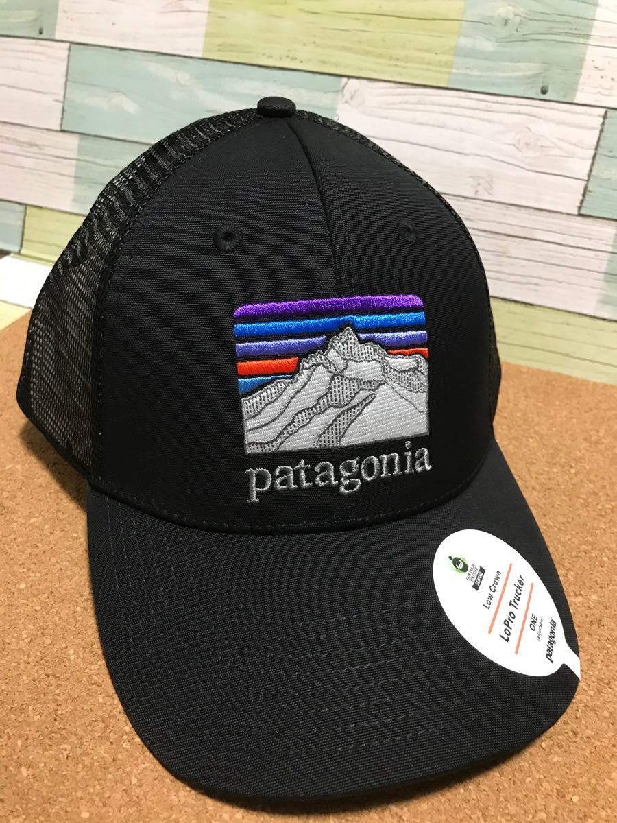 日本未発売　新品)Patagonia Cap ロゴキャップ(BLACK)