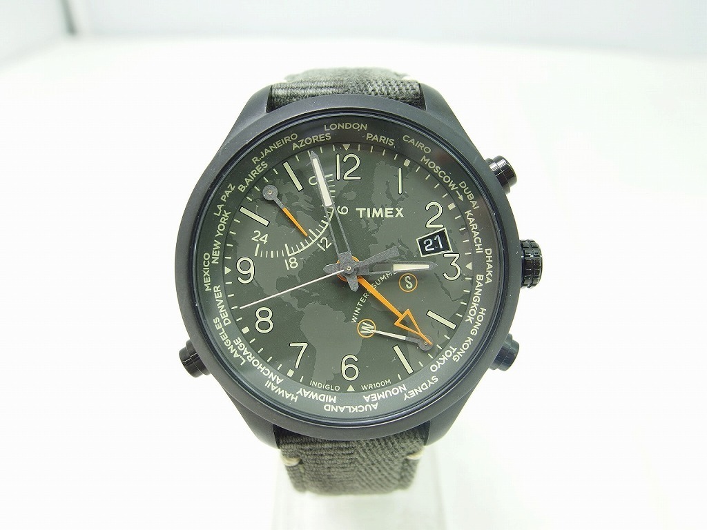 タイメックス TIMEX アナログ腕時計 日付 腕時計 時計 迷彩 モスグリーン ＴＷ２Ｒ４３２００