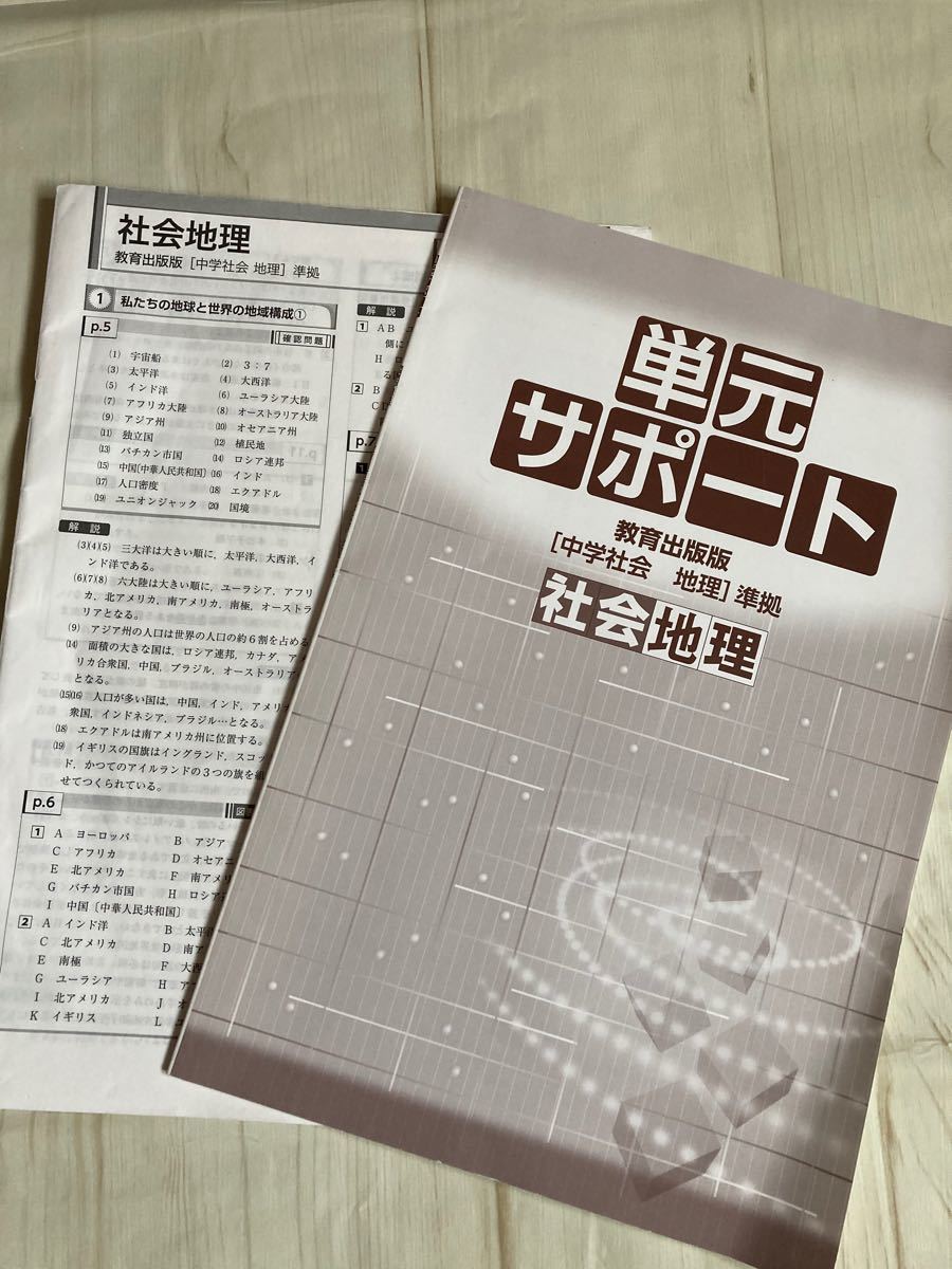 中学必修テキスト　社会　　地理