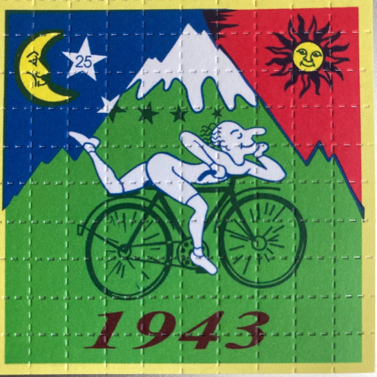 ブロッターアート アルバート・ホフマン 自転車の日1943年 ブロッターアート アルバート・ホフマン 自転車の日1943年