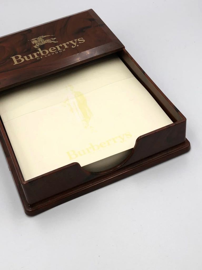 バーバリー メモパット　ダークブラウン　未使用品　ノートカバー 手帳　財布　BURBERRY メモカバー　ボールペン