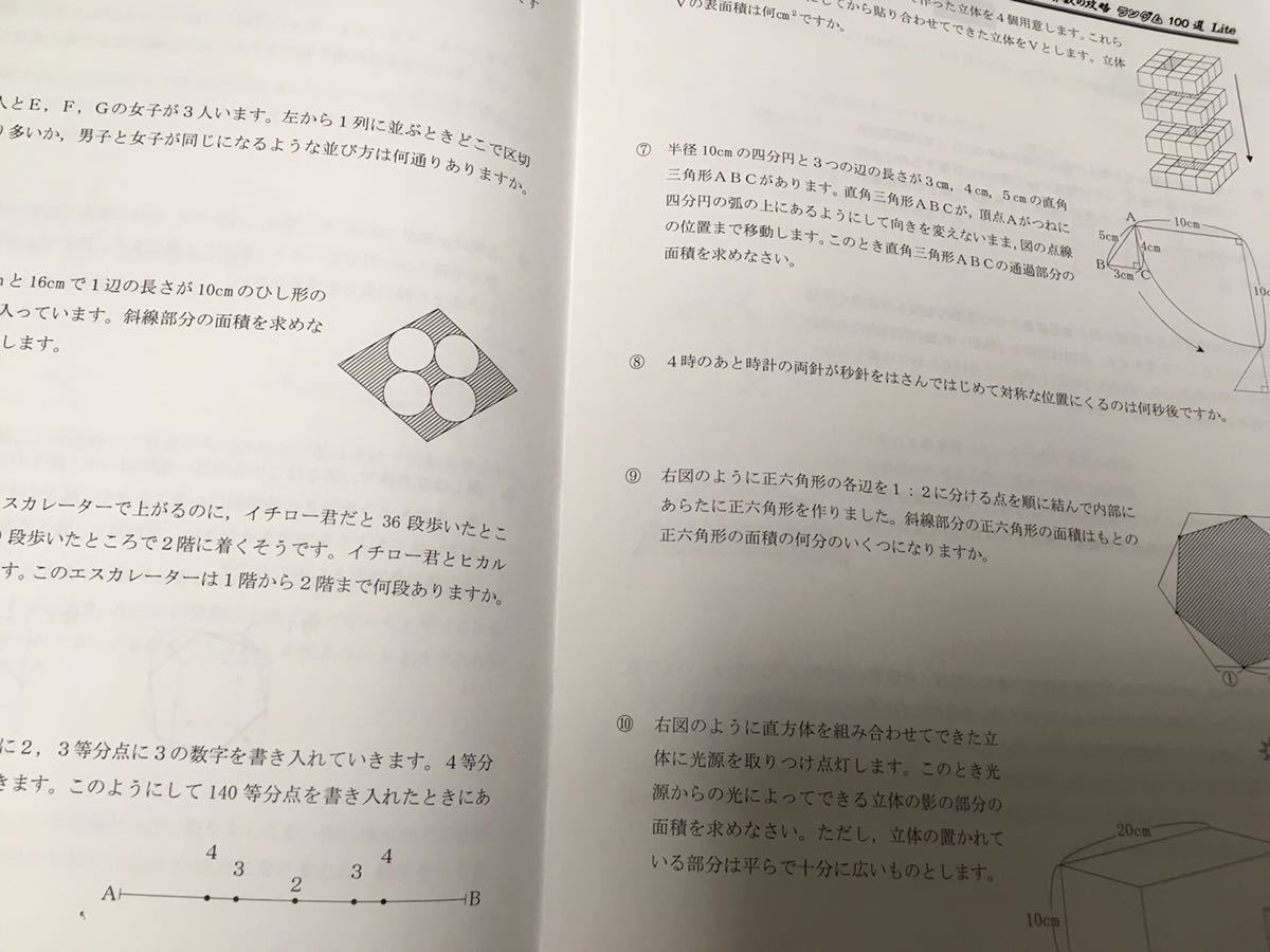 早稲田アカデミー　開成受験生のための算数の攻略ランダム100選Lite