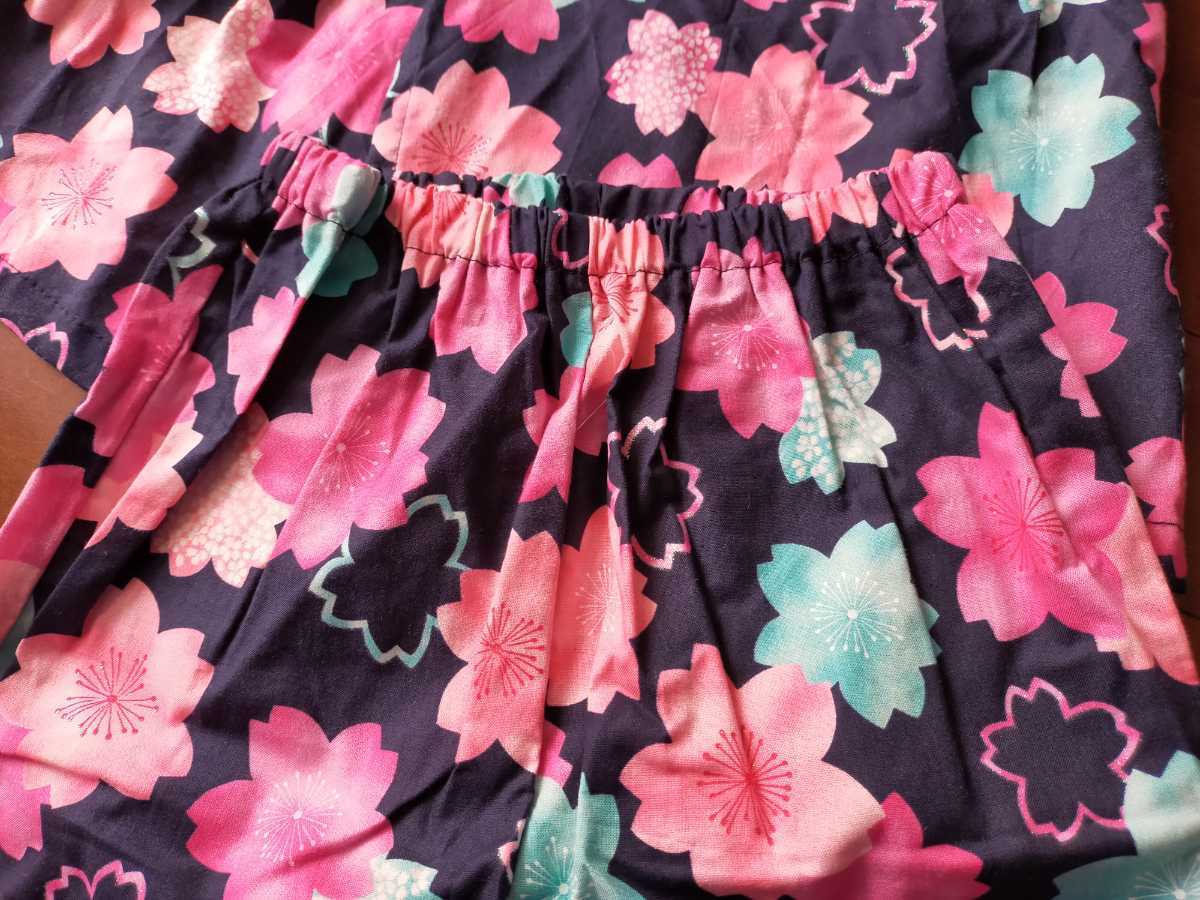  новый товар джинбей юката 100 общий рисунок гонки женщина . сделано в Японии цветочный принт пижама юката ....