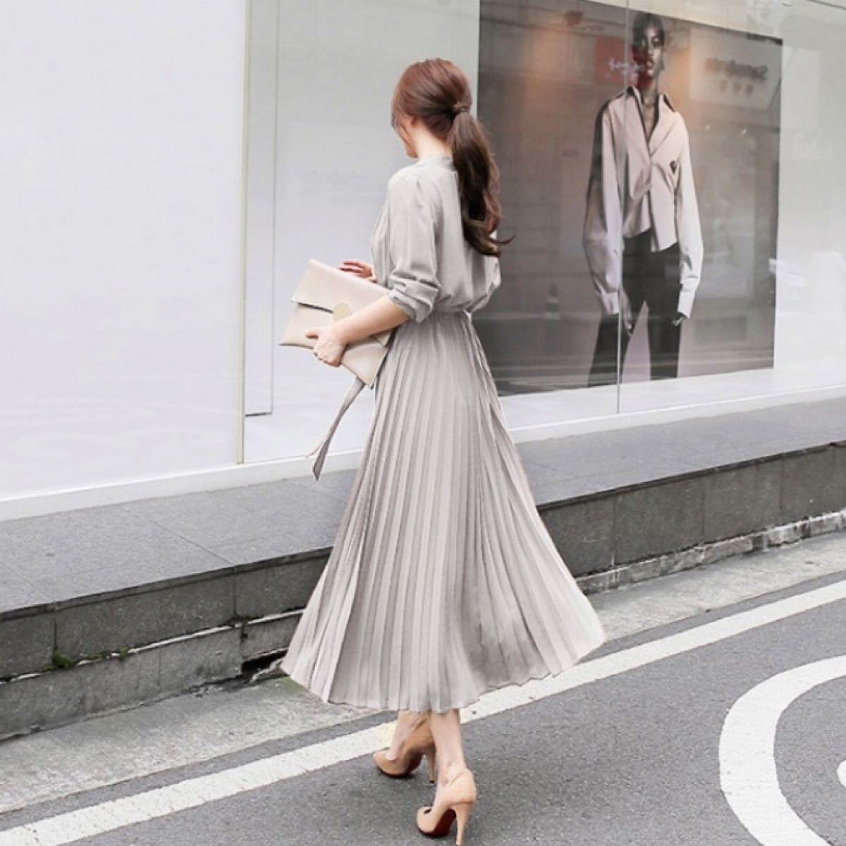 Paypayフリマ プリーツスカート 韓国 シフォン ワンピース プリーツ ロングワンピース 春 M マキシワンピース 春服 スカート 海外 Paypayフリマ プリーツスカート 韓国 シフォン ワンピース プリーツ ロングワンピース 春 M マキシワンピース 春服 スカート 海外