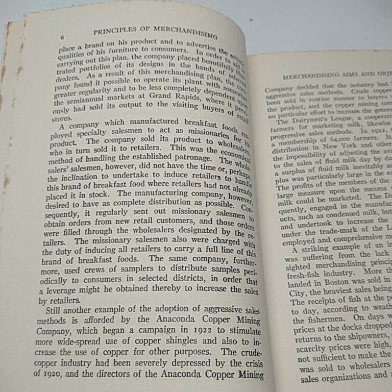 洋書　マーチャンダイジングの原則　principles of merchandising MELVIN THOMAS COPELAND　大正2年　1925年 　A.W.SHAW CAMPANY　Book _画像8