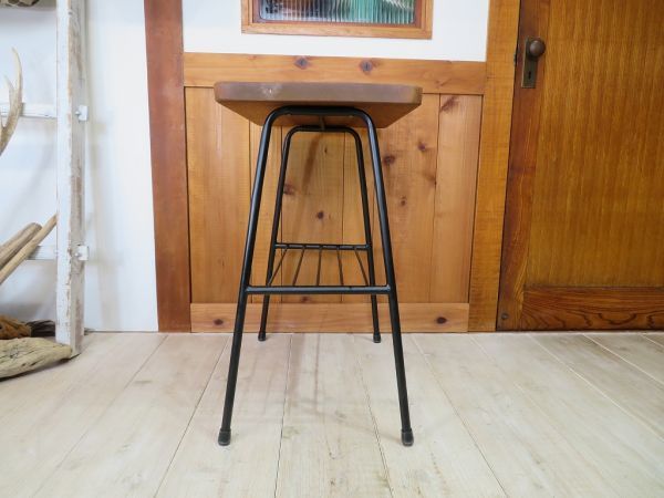 [ maintenance ending /1970 period ] work desk for searching = retro / antique / Vintage / kitchen table / decoration pcs / store furniture / wooden / iron /B0425