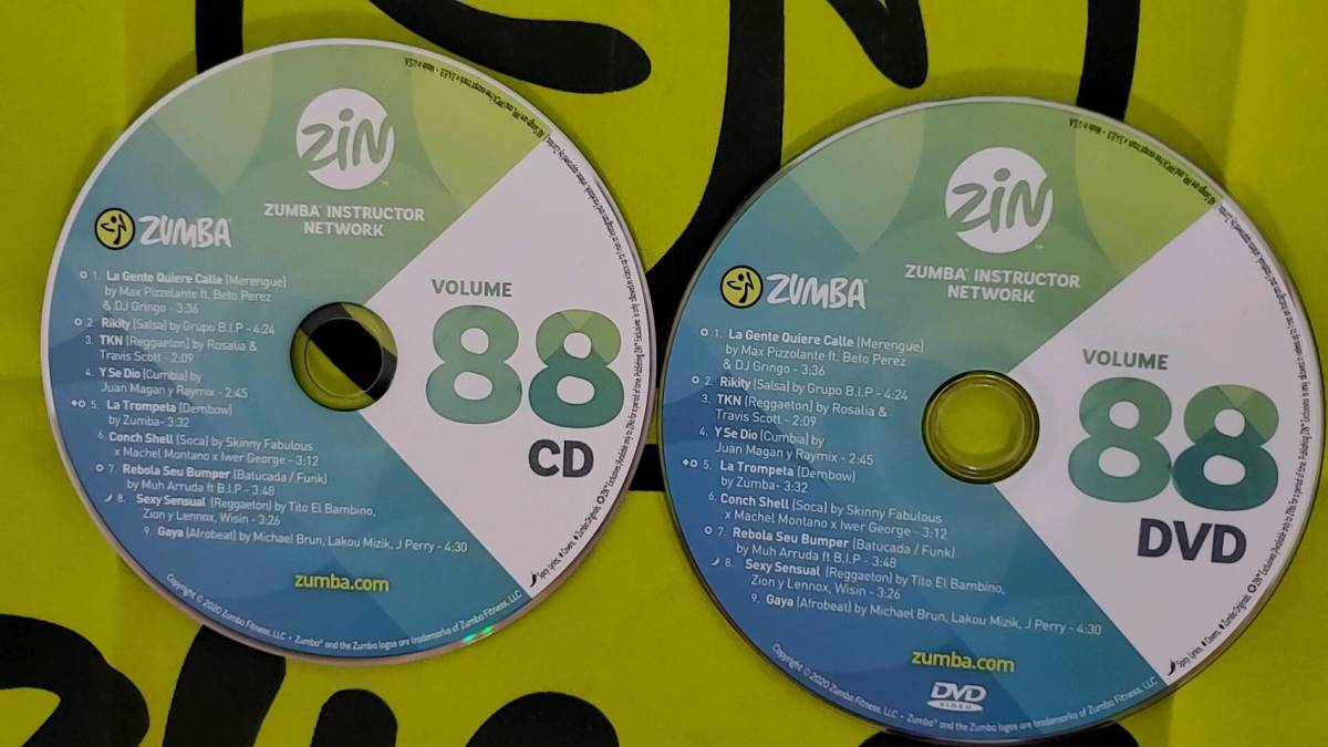 ZUMBA　ズンバ　ZIN88　CD＆DVD　インストラクター専用