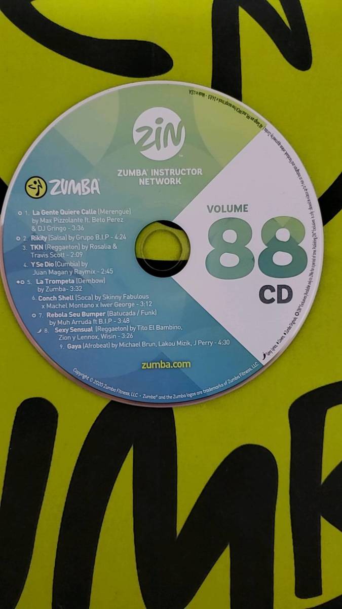 ZUMBA　ズンバ　ZIN88　CD＆DVD　インストラクター専用