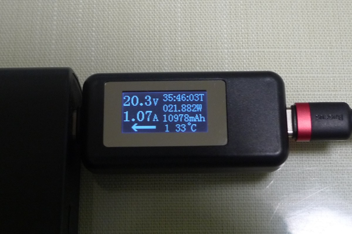 USB Type-CチェッカーPD 電圧電流 テスター 0-5.1A/4-30V