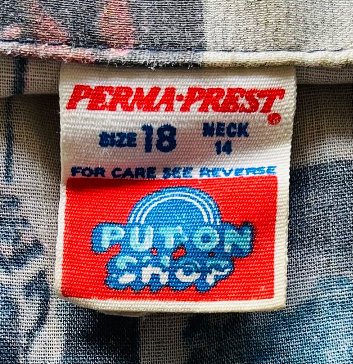 70s PREMA PREST Sears ビンテージ フォトプリント シャツ