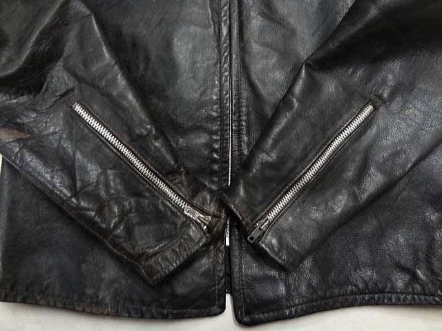 ビンテージ BUCO ブーコ J100 希少 50S ステアハイド シングル レザー ライダース ジャケット 黒 ブラック タロン ホースハイド レア 珍品