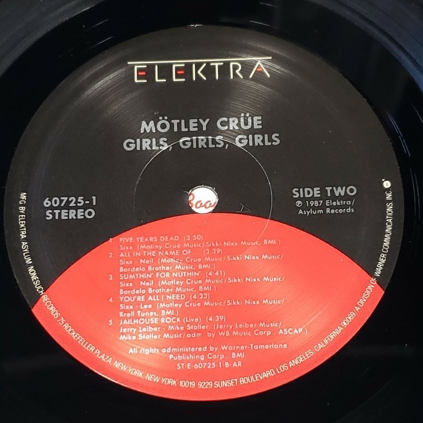 MOTLEY CRUE/ モトリー・クルー/ Girls  Girls Girls/ アナログレコード/LP/60725