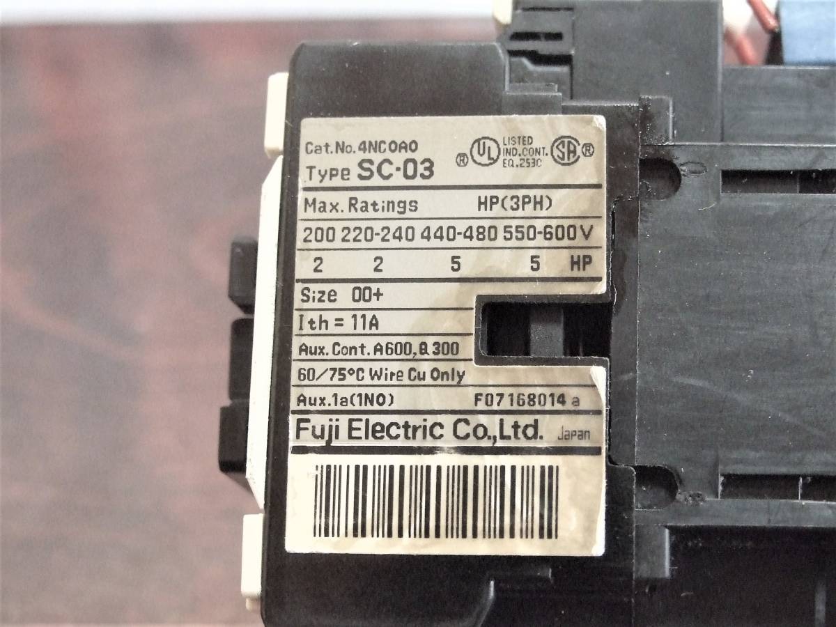 21-4/11 富士電機 標準形電磁接触器 SC-03 コイル定格電圧(V)AC100_画像6