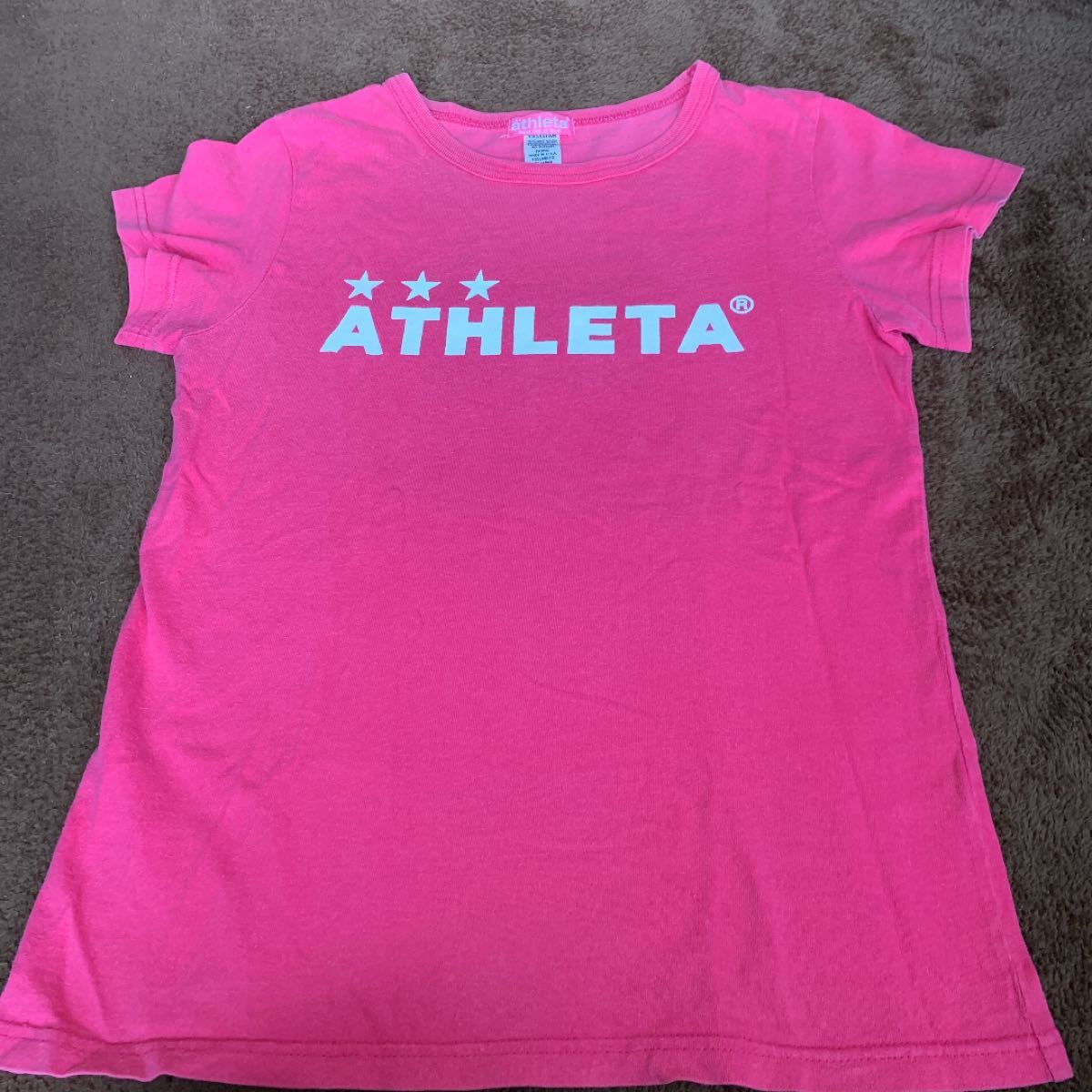 アスレタ　サッカー　フットサル　ピンク　ブランド　ロゴ ATHLETA アスレタ 半袖Tシャツ