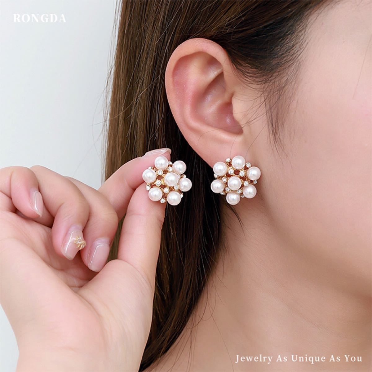 Paypayフリマ 即購入可 人気ピアス ダイヤモンド 花デザイン ピアス パール 7連 送料無料 Paypayフリマ 即購入可 人気ピアス ダイヤモンド 花デザイン ピアス パール 7連 送料無料