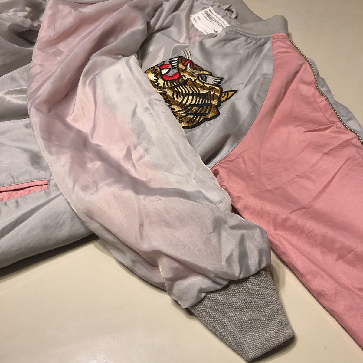 スカジャン 刺繍 MARKEY'S BIG FIELD 2 レディース タイガー 人気商品 完売 ピンク