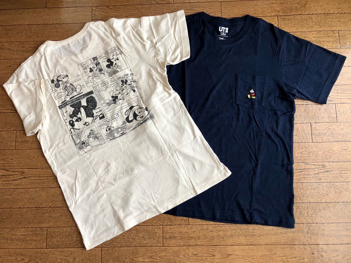 Paypayフリマ ユニクロ ディズニーtシャツm ミッキーマウス半袖2枚 Paypayフリマ ユニクロ ディズニーtシャツm ミッキーマウス半袖2枚
